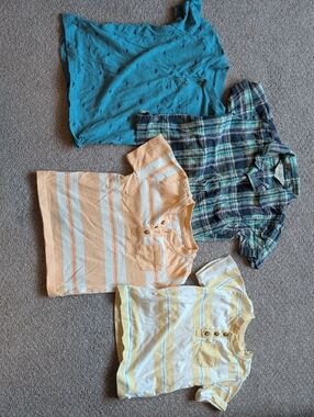3T Button-Down Stipe And Plaid Shirt Pack for Kids